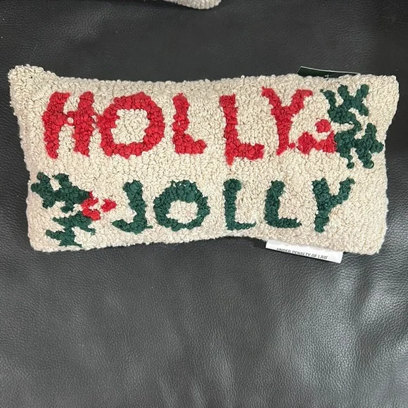 Festive Holly Jolly Holiday Pillow - Picture 1 of 1
